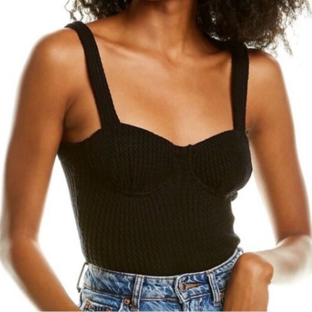 NWT Danielle Bernstein Cable Knit Corset